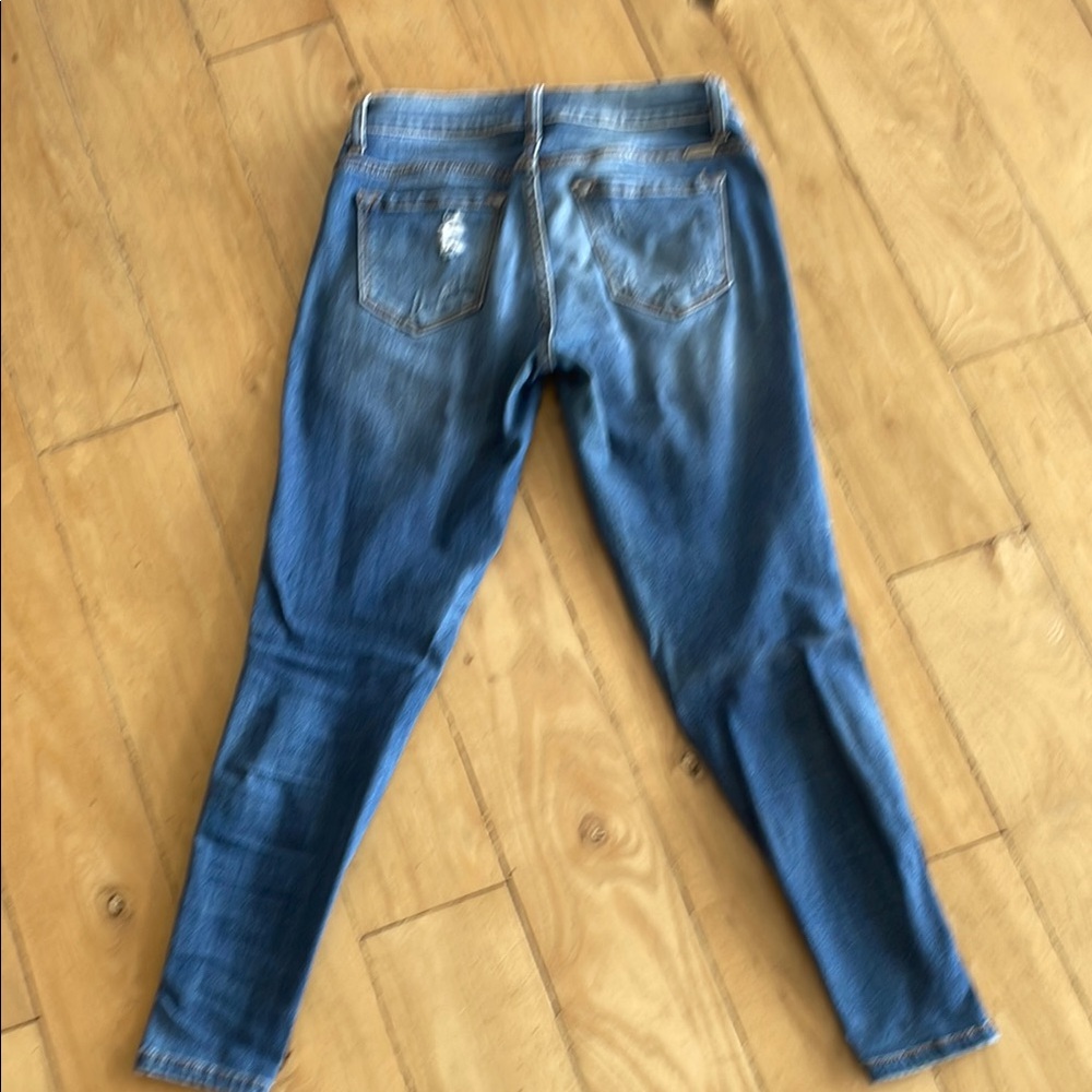 KanCan Blue Skinny Jeans with Distressed Details